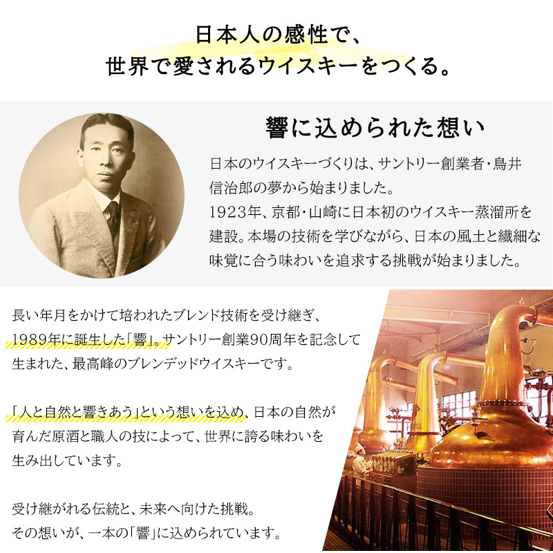 【4本セット】響BC3本　響JH1本 響 21年 響21年 名入れ お酒 ロックグラス サントリー 700ml 43