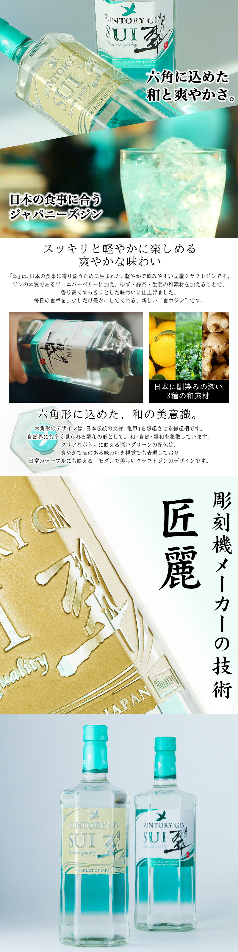 翠 名入れ お酒 サントリー sui ジン 翠ジンソーダ スイ クラフトジン