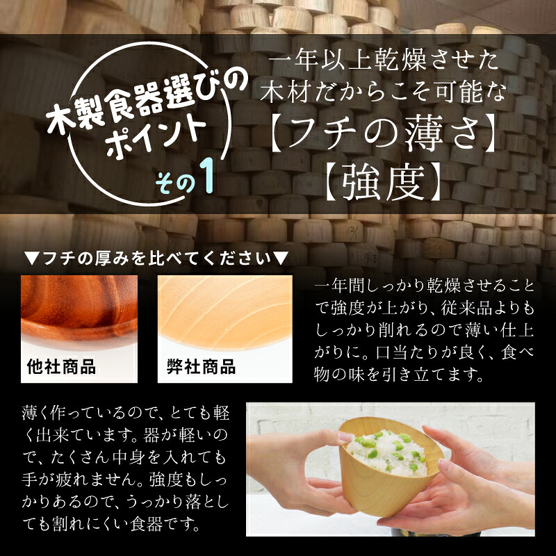 ボウル お椀 食洗機 汁椀 茶碗 茶わん 木製...の詳細画像1