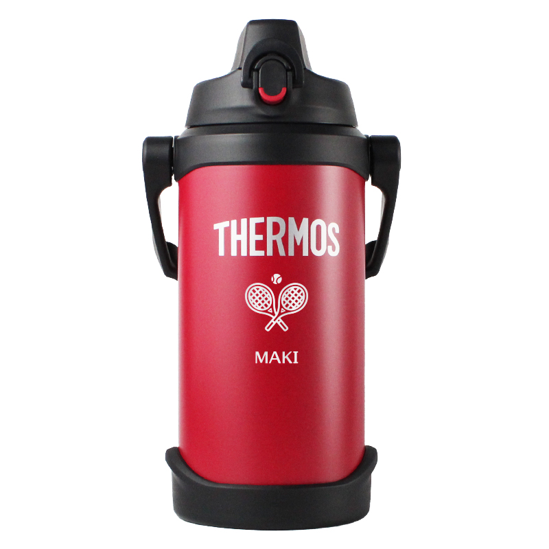 THERMOS レッド 水筒 持ち手付き THERMOS（サーモス） 水筒 2L 名入れ thermos 2リットル 大容量 保冷