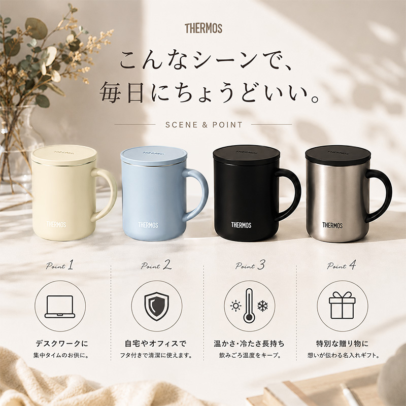 サーモス マグカップ 名入れ