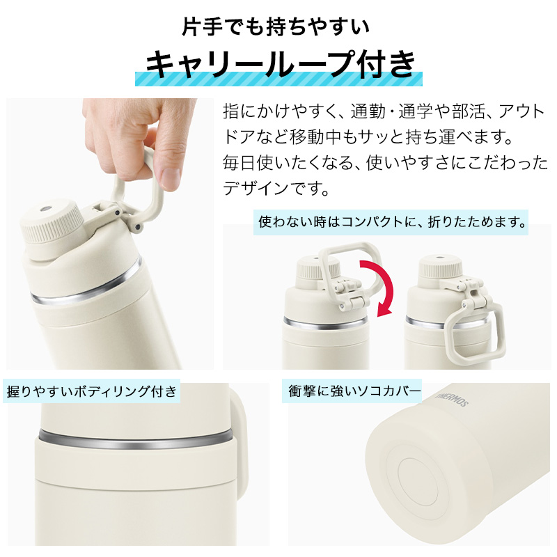 THERMOS（サーモス） 水筒 名入れ 1L スポーツボトル 大容量 真空断熱