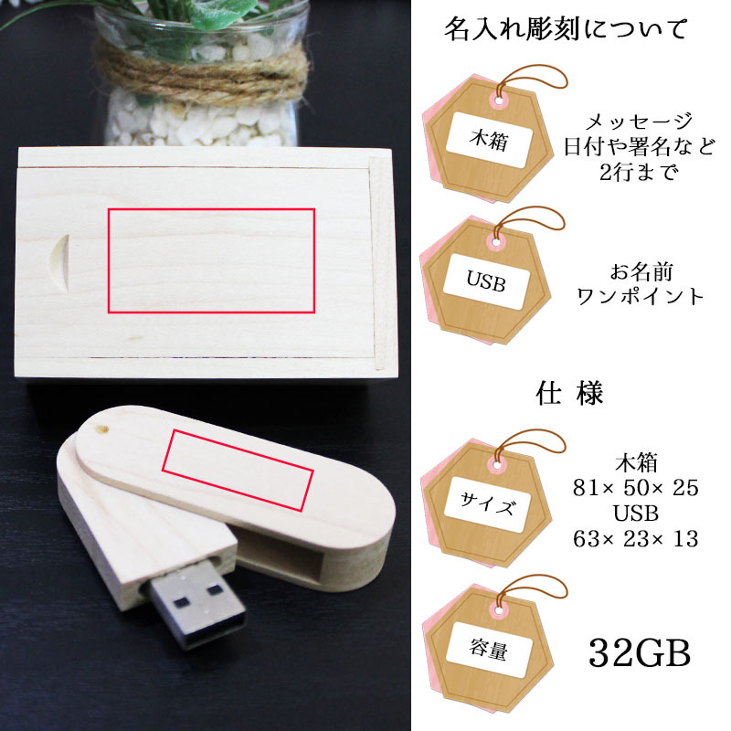 usb 名入れ 32 usbメモリ usbメモリー ソケット 32gb 32g 写真 可愛い usb名入れ 木製 記念 誕生日 就職 祝い プレゼント  ギフト :usb-box:名入れギフトのアールクオーツ - 通販 - Yahoo!ショッピング