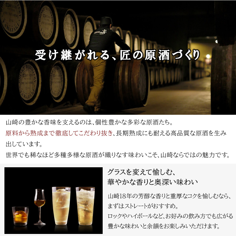 サントリー シングルモルトウイスキー 山崎 山崎18年 名入れ お酒