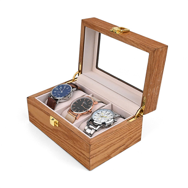 時計ケース 木製 高級 収納 ボックス 腕時計ケース 3本用 コレクション ウォッチケース ボックス 持ち運び ディスプレイ ウォッチ プレゼント｜r-shoji｜02