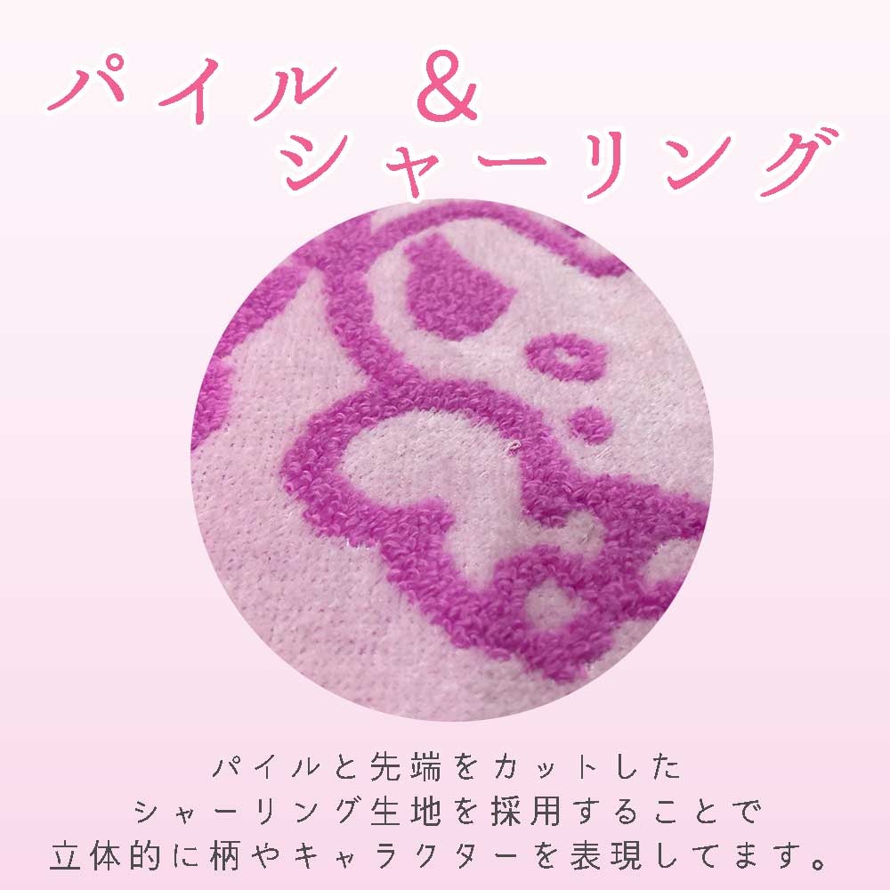 子供用 アップリケ刺繍 ウォッシュタオル (34x35cm) ハンカチ