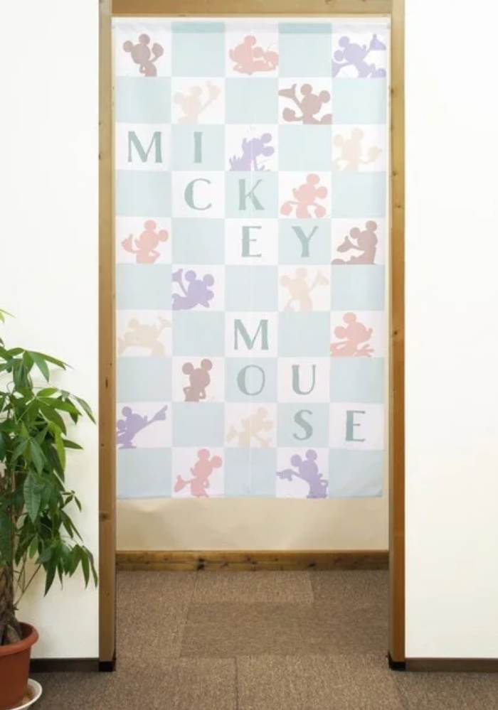 ミッキー のれん シルエット カーテン パーテーション 間仕切り 目隠し