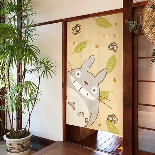 スタジオジブリ となりのトトロ TOTORO のれん 85×150cm まっくろくろ
