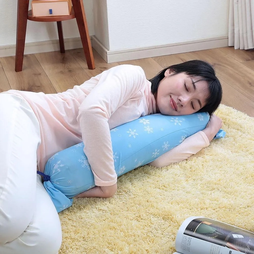 接触冷感 快眠ひんやり抱き枕 冷感 抱き枕 ジェル 日本製 スノー柄