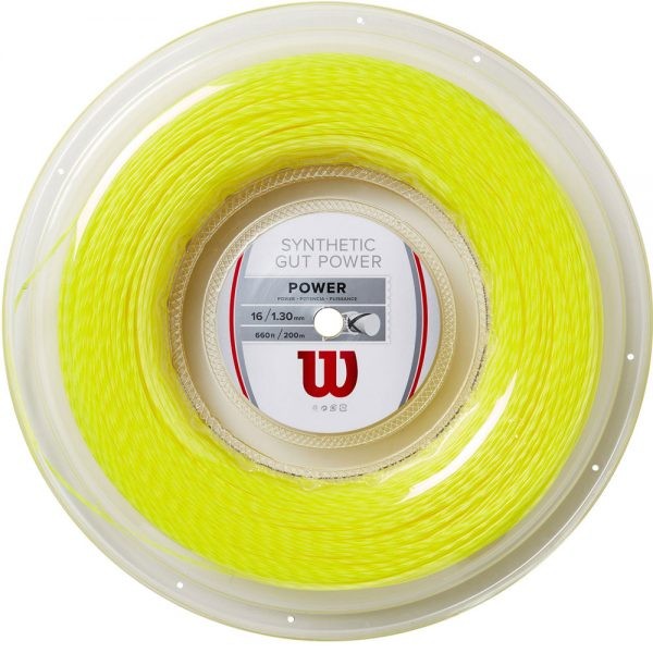 Wilson ウィルソン SYNTHETIC GUT POWER 16 シンセティックガットパワー16 200m ロール WRZ905100 5200  5700 5800 WR830140116 216 416 硬式テニス用ガット :WRZ905100:R-Tennis Yahoo!店 - 通販 -  Yahoo!ショッピング