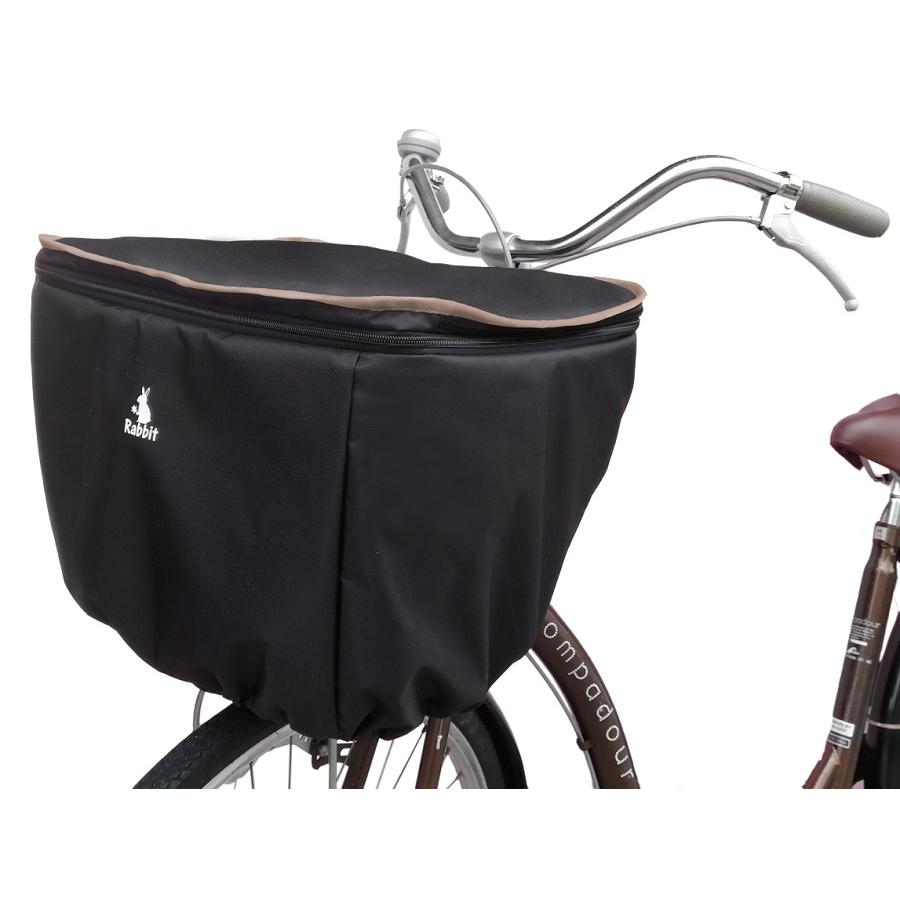 自転車 かごカバー 大型 前用 2段式 日本製 ブラックベース｜rabbit-ak｜15