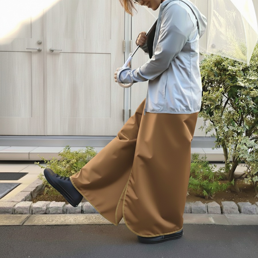 レインスカート ひざが濡れにくい 自転車 ラップスカート レインウェア
