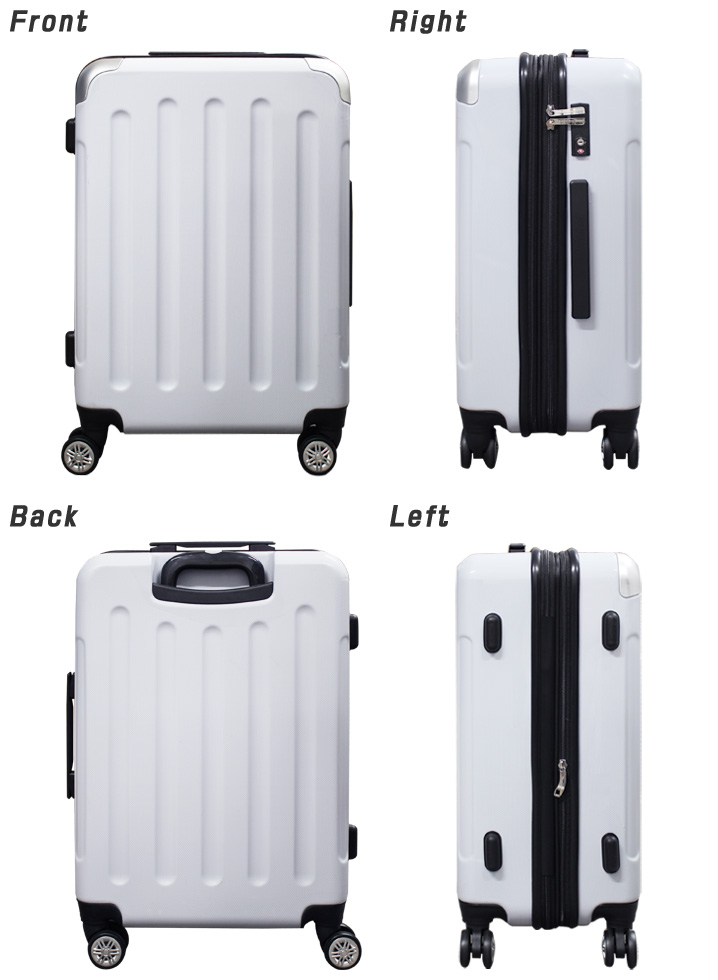 スーツケース Mサイズ 超軽量 容量拡張ファスナー キャリーケース M 