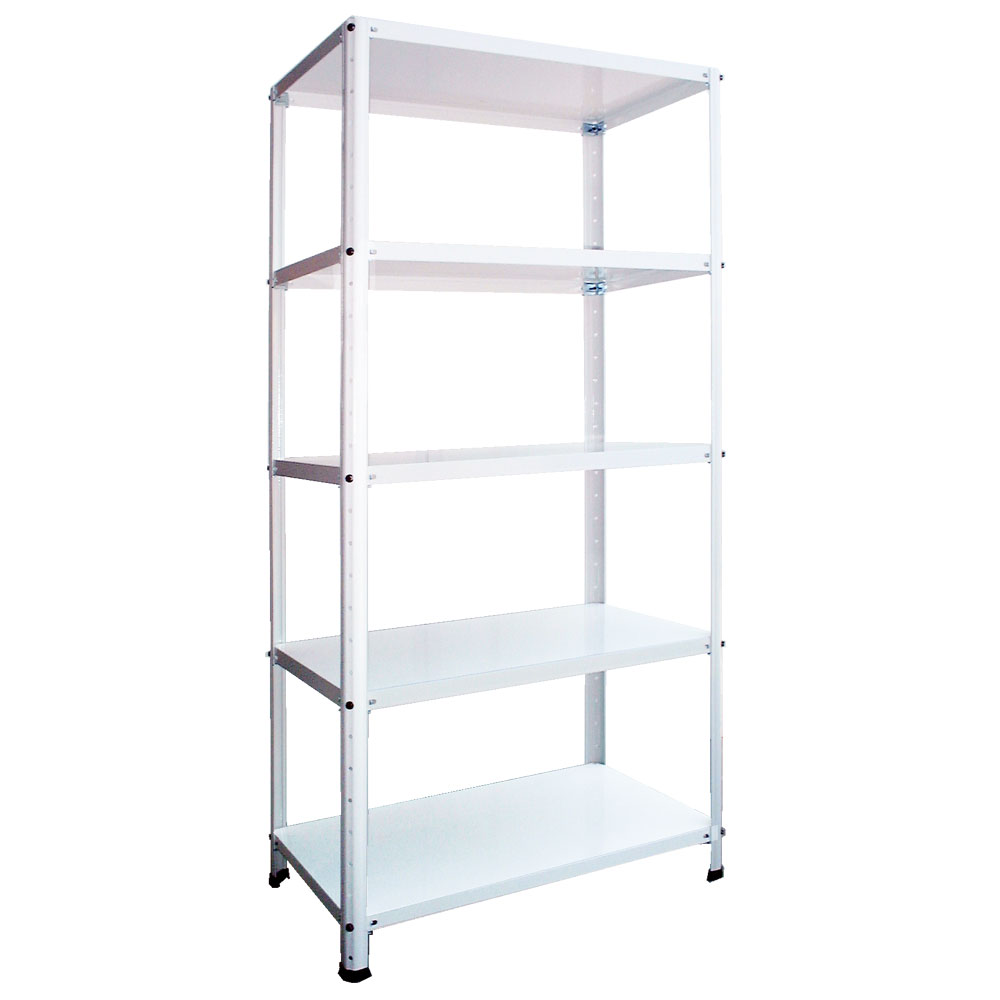 スチールラック 幅70cm   RFL-745-wh 50kg/段 H1500xW700xD400 5段 収納 ホワイト ワンボルト ライトラック 爆買