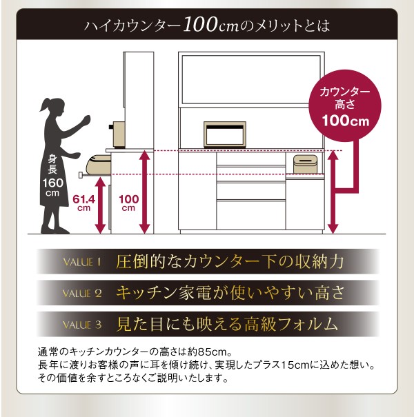 カトラリートレー単品 ダストボックス収納付きハイカウンターキッチンボード 激安