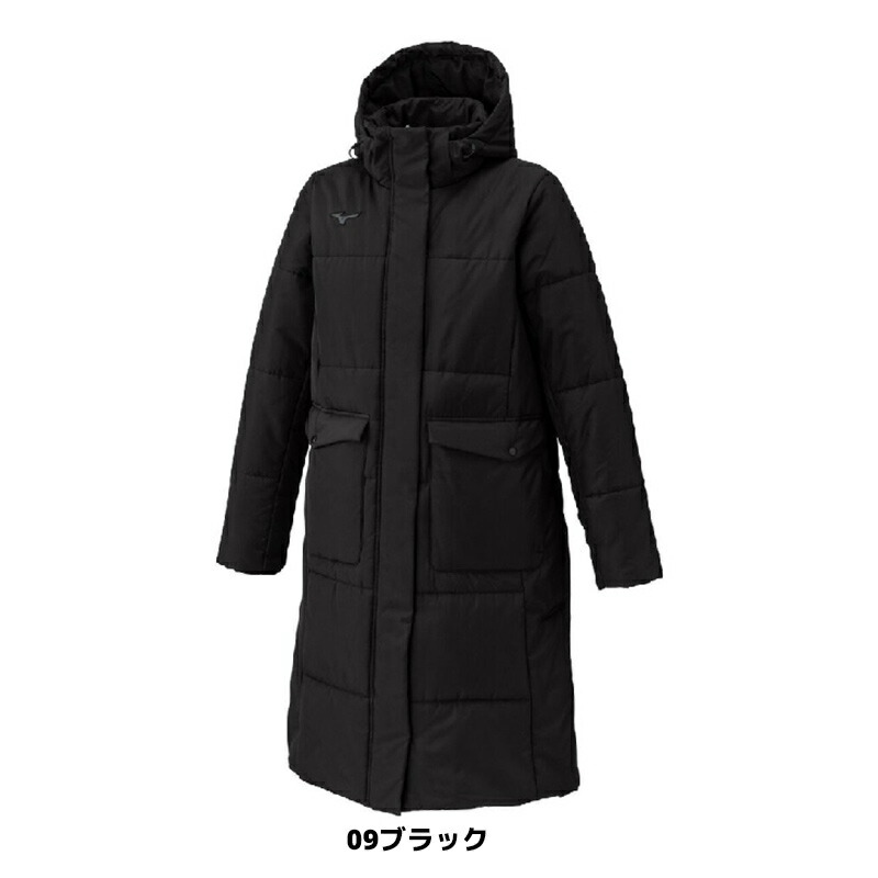 Mizuno Morelia 黒 ベンチコート MIZUNO ベンチコート ミズノ 中綿ベンチコート（ユニセックス） 通販