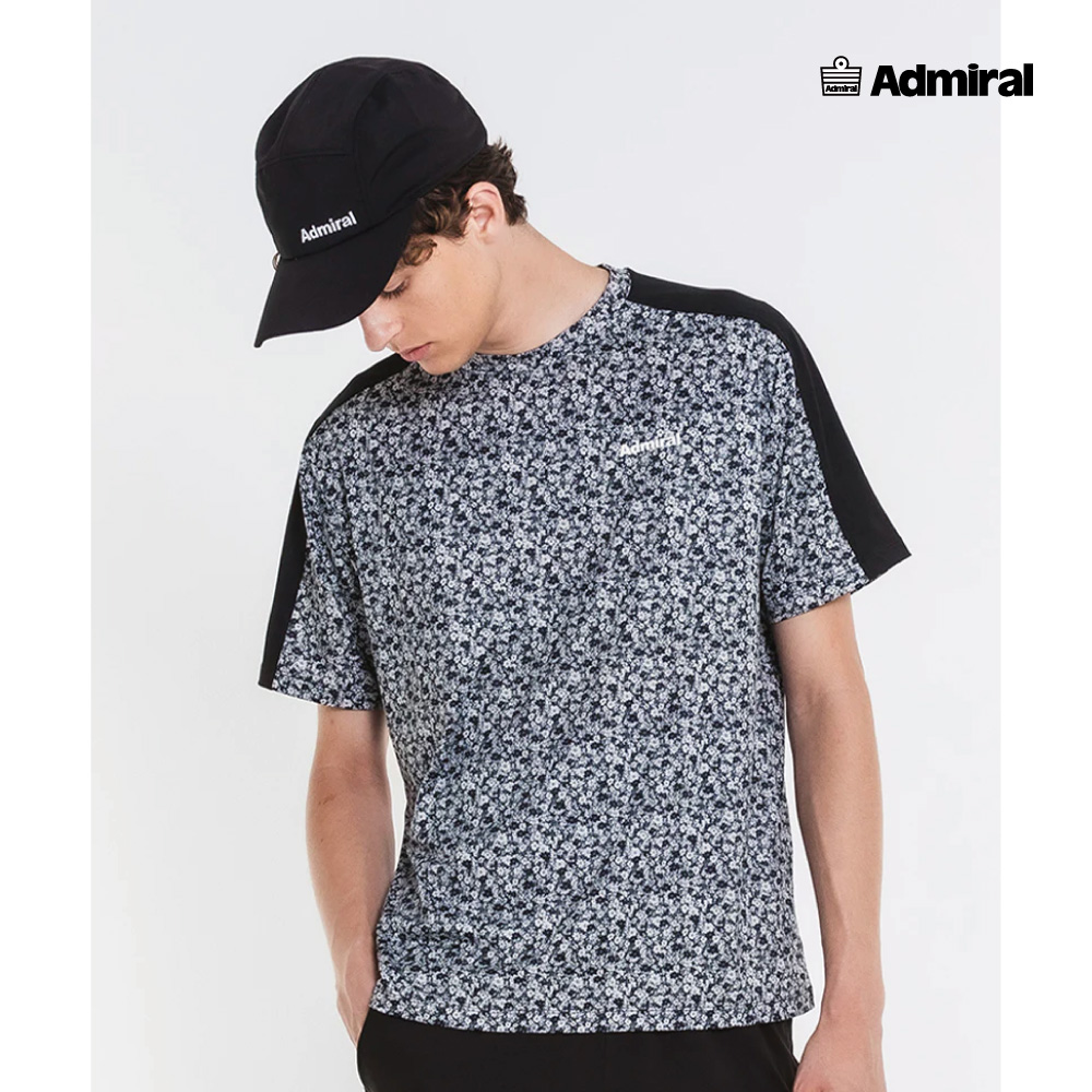 Admiral（アドミラル） メンズ ショルダーラインフラワープリント TEE