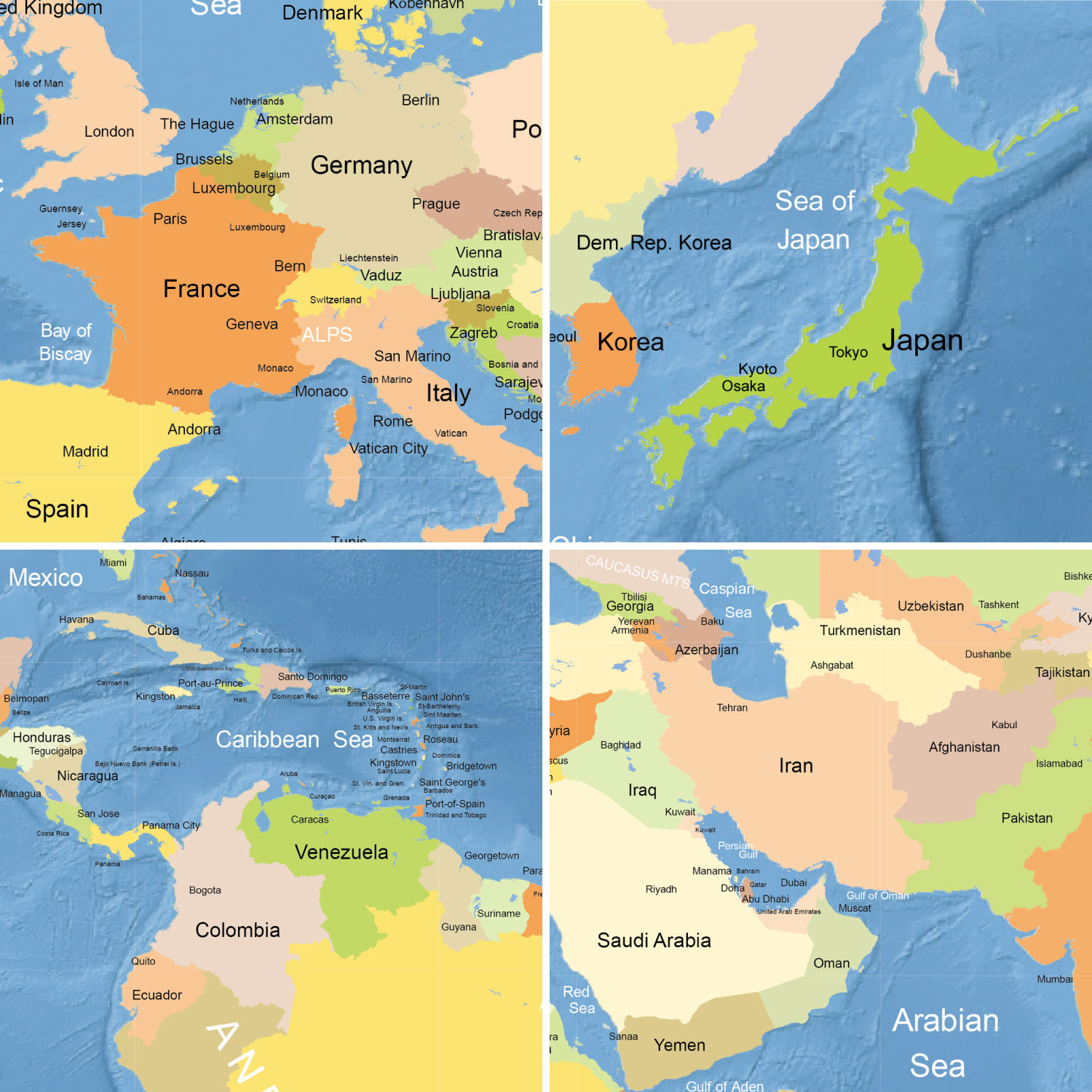 世界地図 スタンダード