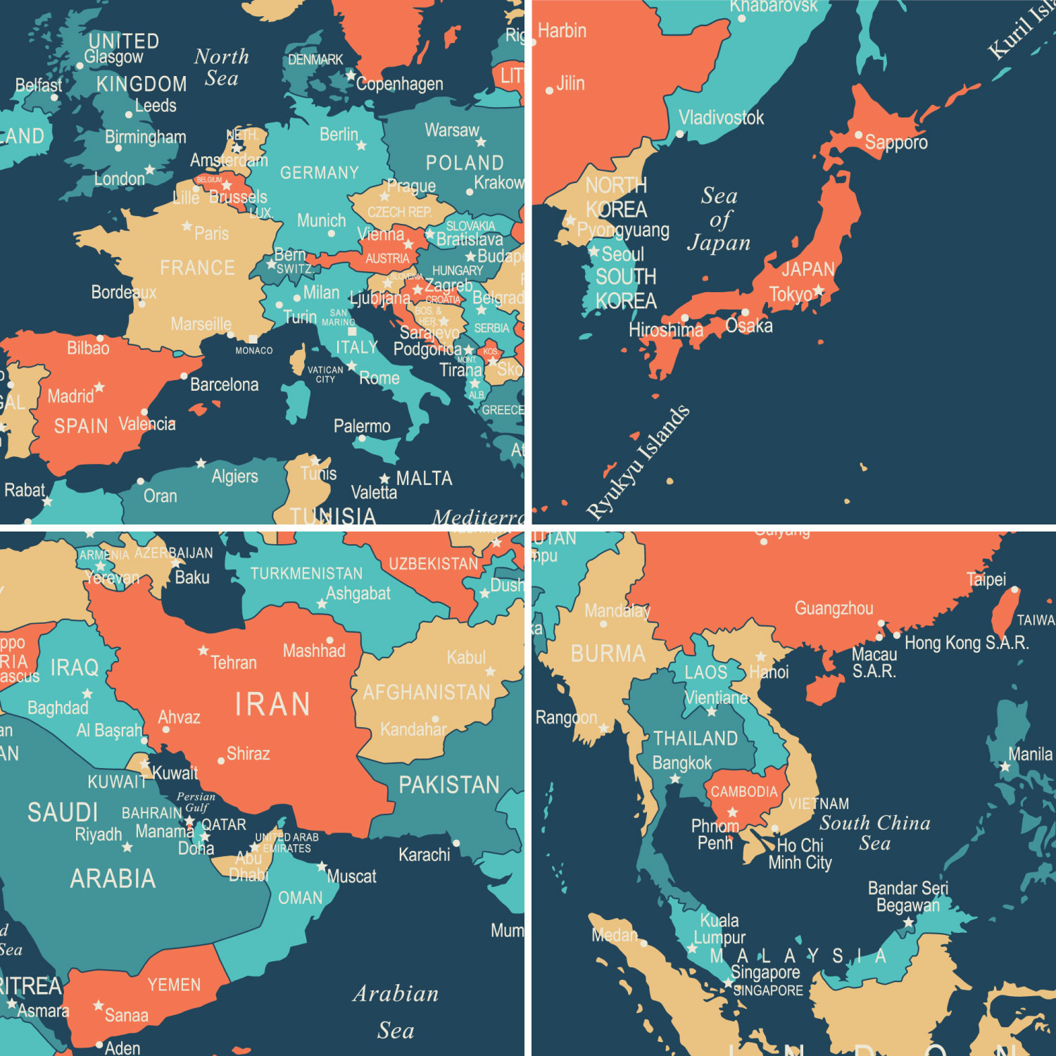 世界地図 スタンダード
