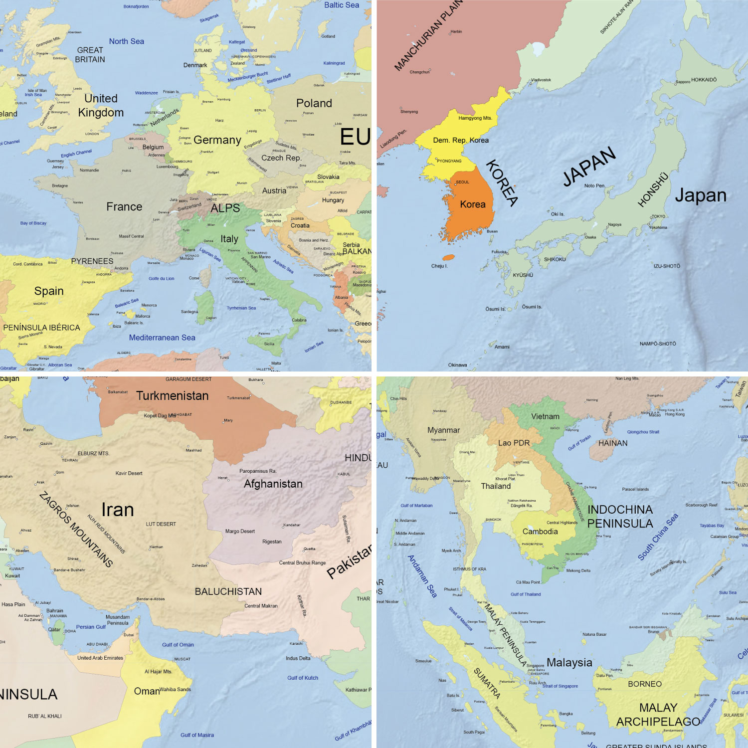 世界地図 スタンダード