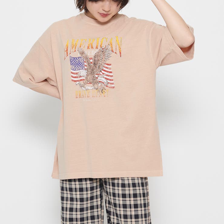 spiritoso スピリトーゾ AMERICANプリント イーグルTシャツ