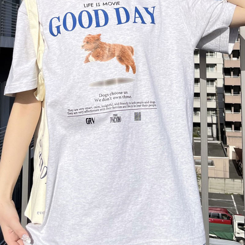 spiritoso スピリトーゾ GOOD DAY シートプリントTシャツ
