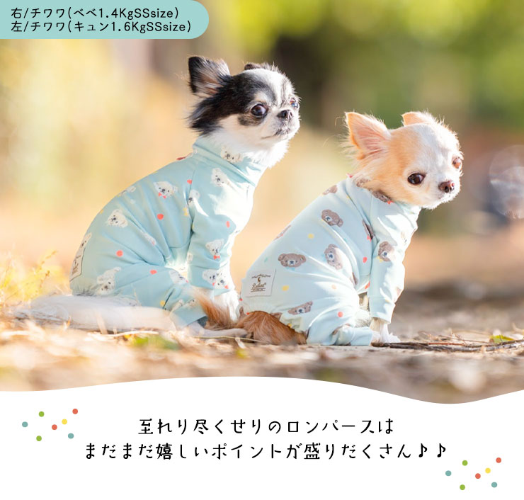 【まとめ買い対象】 犬 服 接触冷感 虫よけ ラディカ Radymore くまさん 総柄 クール ロンパース ドッグウエア プレサーモC25 防蚊 水着素材 メール便可｜radica｜14