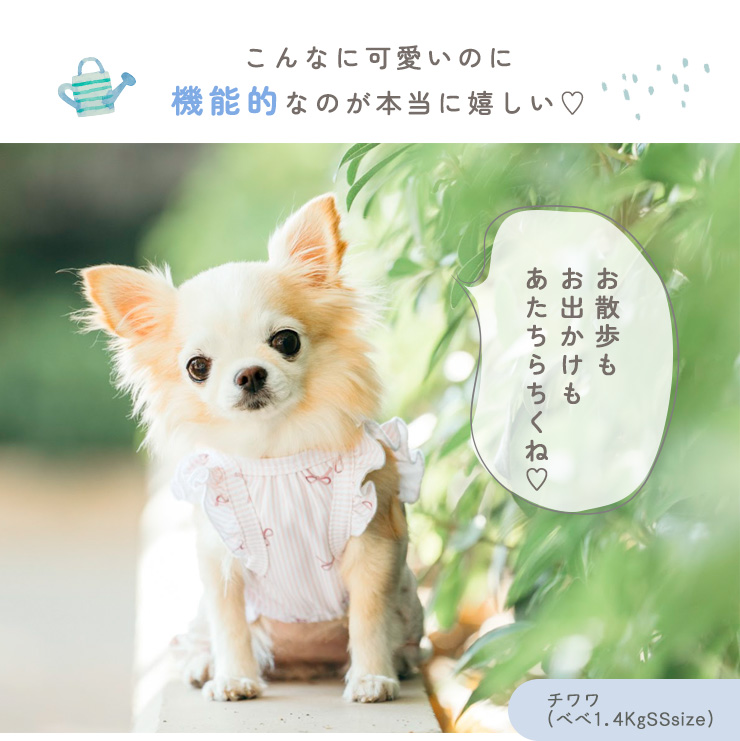 【まとめ買い対象】犬 服 花柄 ロンパース 虫...の詳細画像5