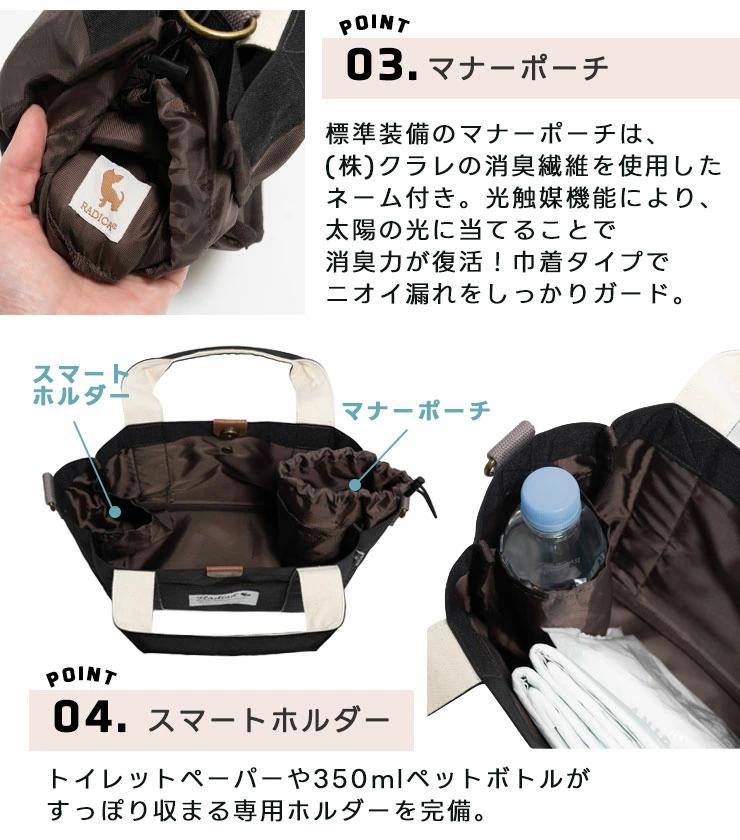 Radica 2way キャリーバッグ リュック 斜め掛け ボーダー RADICA（ラディカ） 【まとめ買い対象】新色追加 犬 2WAYお散歩バッグ