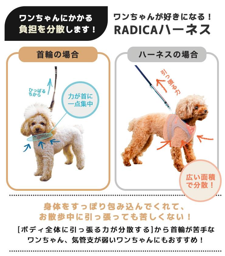 【まとめ買い対象】犬 小型犬 胴輪 ラディカ RADICA 単品 ハーネス S M L LL MFサイズ 簡単着装 通気性 耐久性 安全 洗える 迷子防止 メール便可 |  | 19