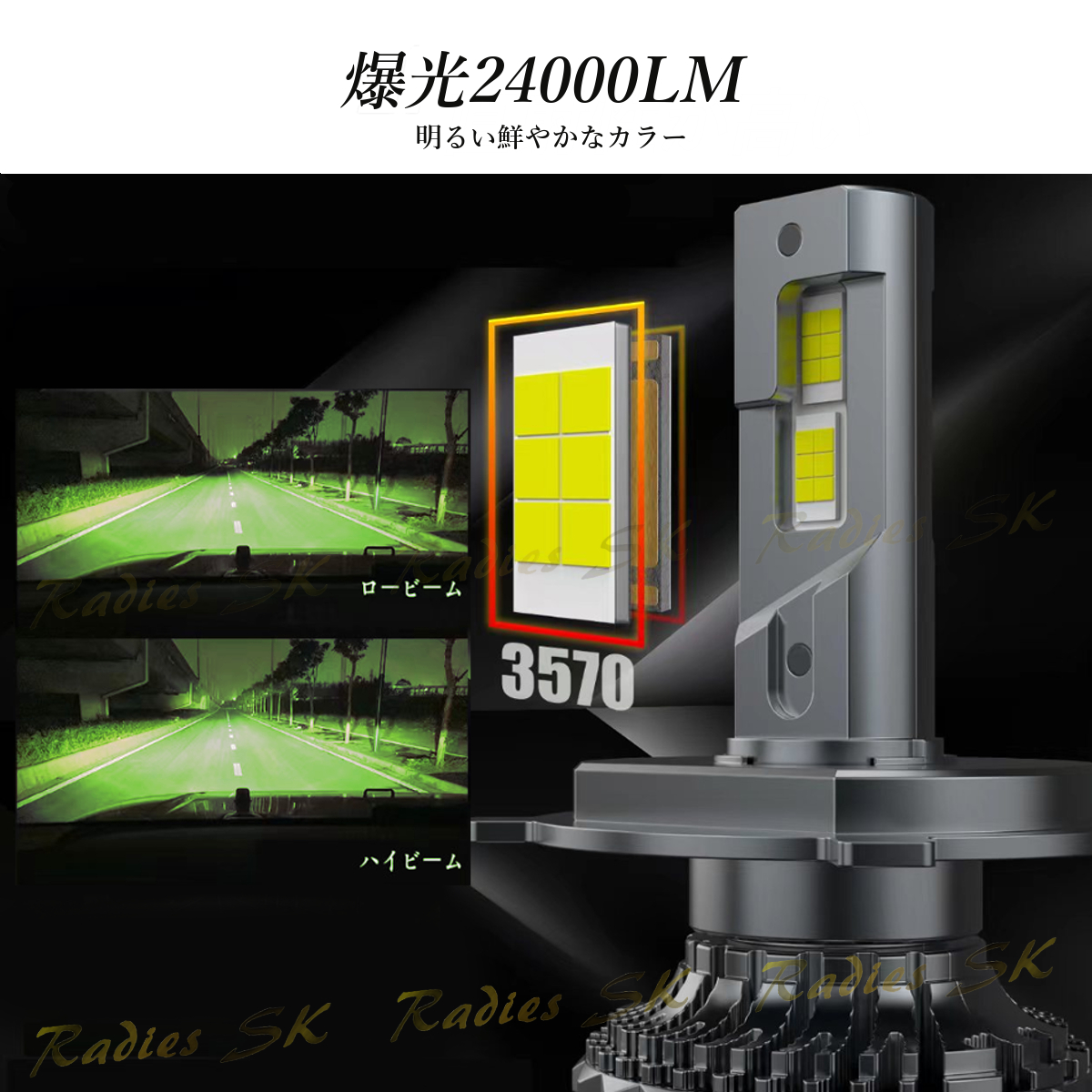 Radies SK アルファード 20系 後期 LED フォグランプ H8 H11 H16 爆光
