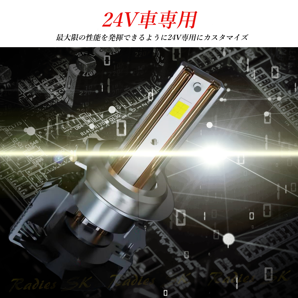 24V LED H4 ヘッドライト エルフ ダイナ デュトロ レンジャー