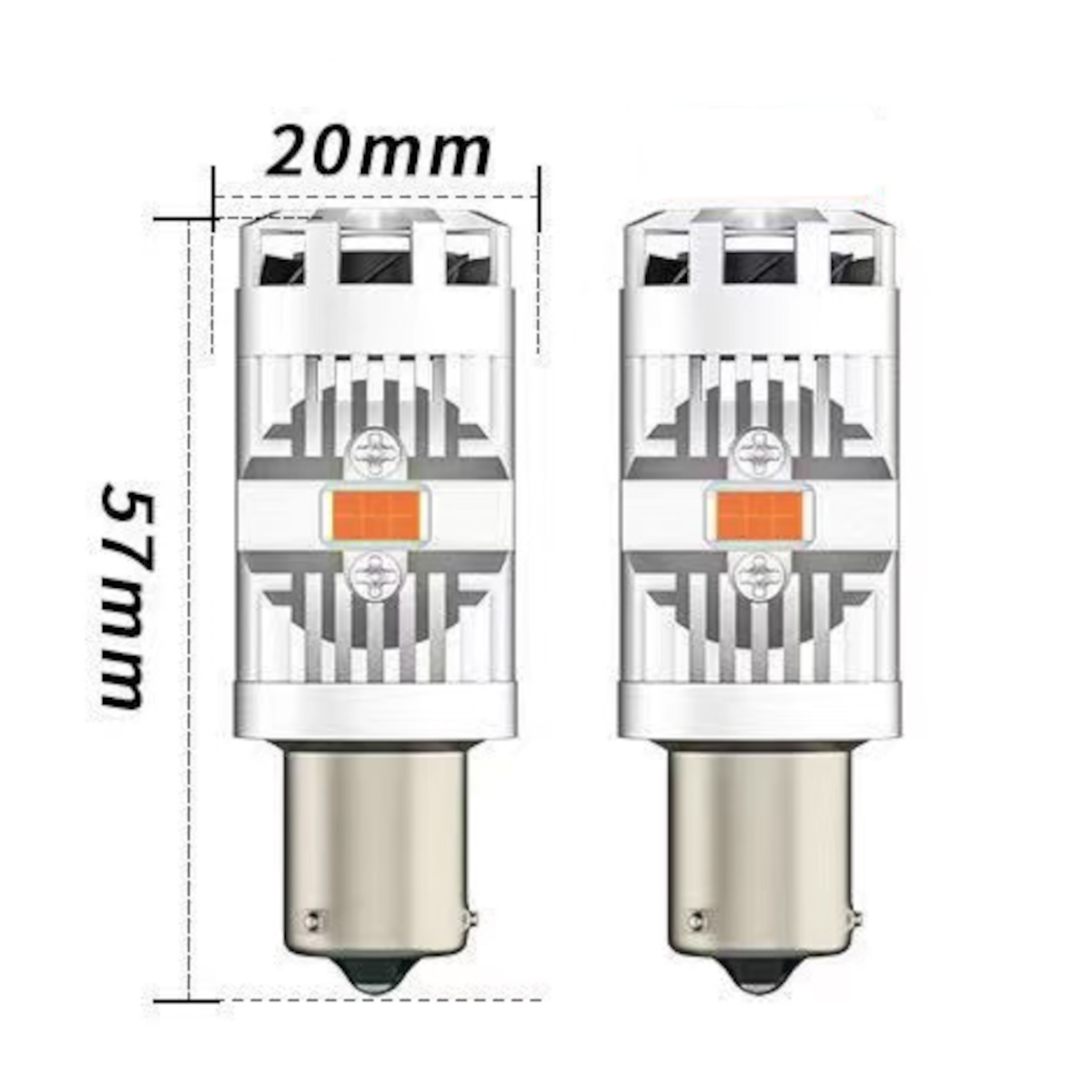 Radies SK 爆光 ウインカー LED T20 S25 抵抗内蔵 オレンジ アンバー