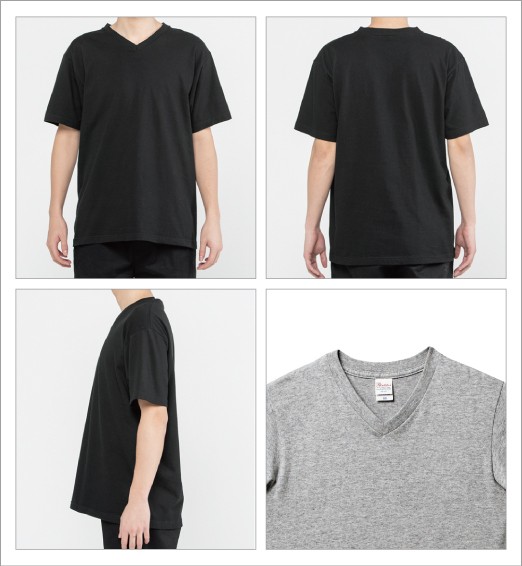CYNICAL 星柄 半袖 Vネック カットソー Tシャツ オーバーサイズ Printstar Vネック Tシャツ メンズ 大きいサイズ 半袖 無地 厚手