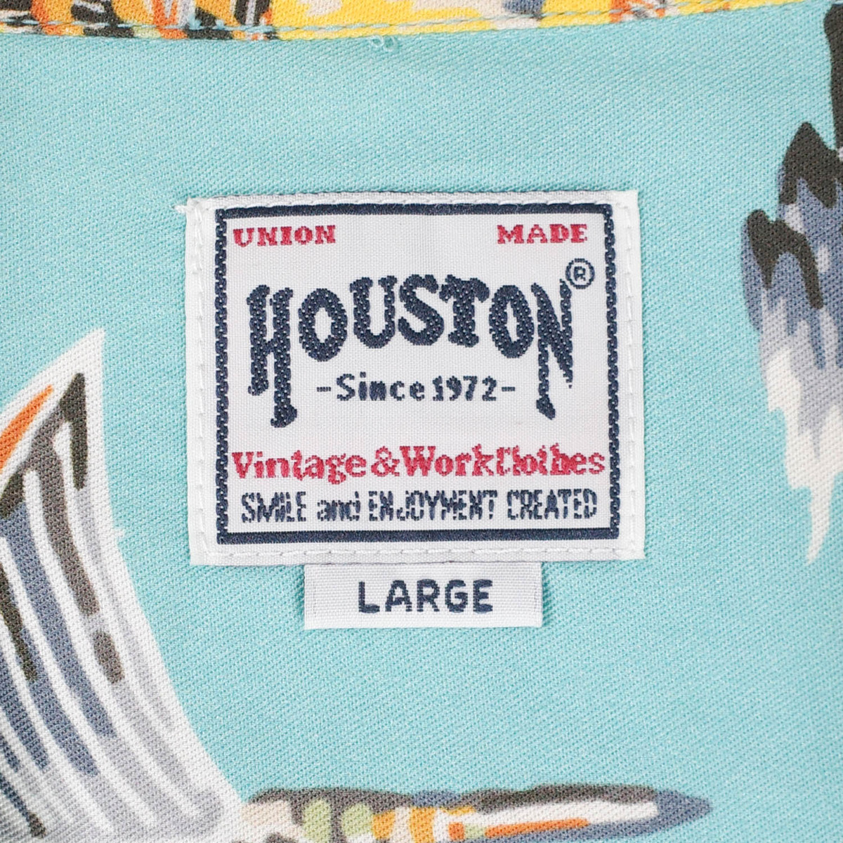 【UT207】 HOUSTON ヒューストン 三つ巴 ALOHA SHIRT 41265 アロハ シャツ | HOUSTON | 06
