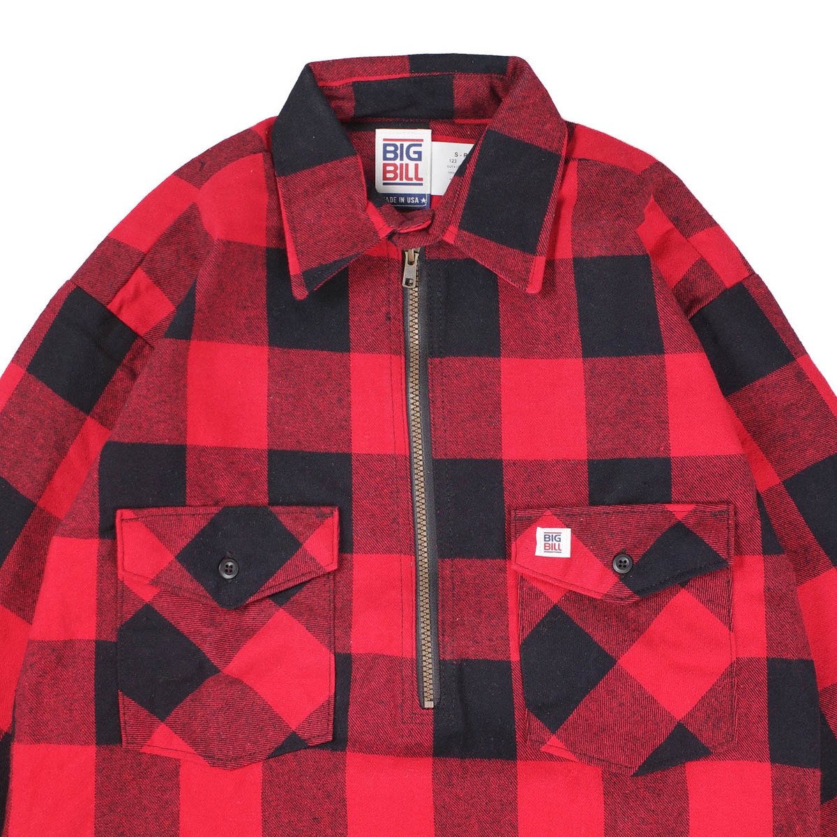 【T18】 BIG BILL ビッグビル　PREMIUM FLANNEL WORK SHIRT WITH ZIPPER　プレミアム　フランネル　ワークシャツ　ジッパー | BIG BILL | 02