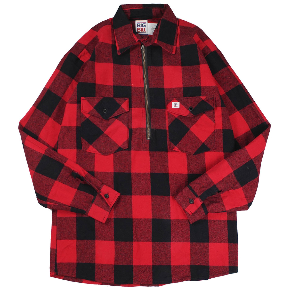 【T18】 BIG BILL ビッグビル　PREMIUM FLANNEL WORK SHIRT WITH ZIPPER　プレミアム　フランネル　ワークシャツ　ジッパー | BIG BILL | 09