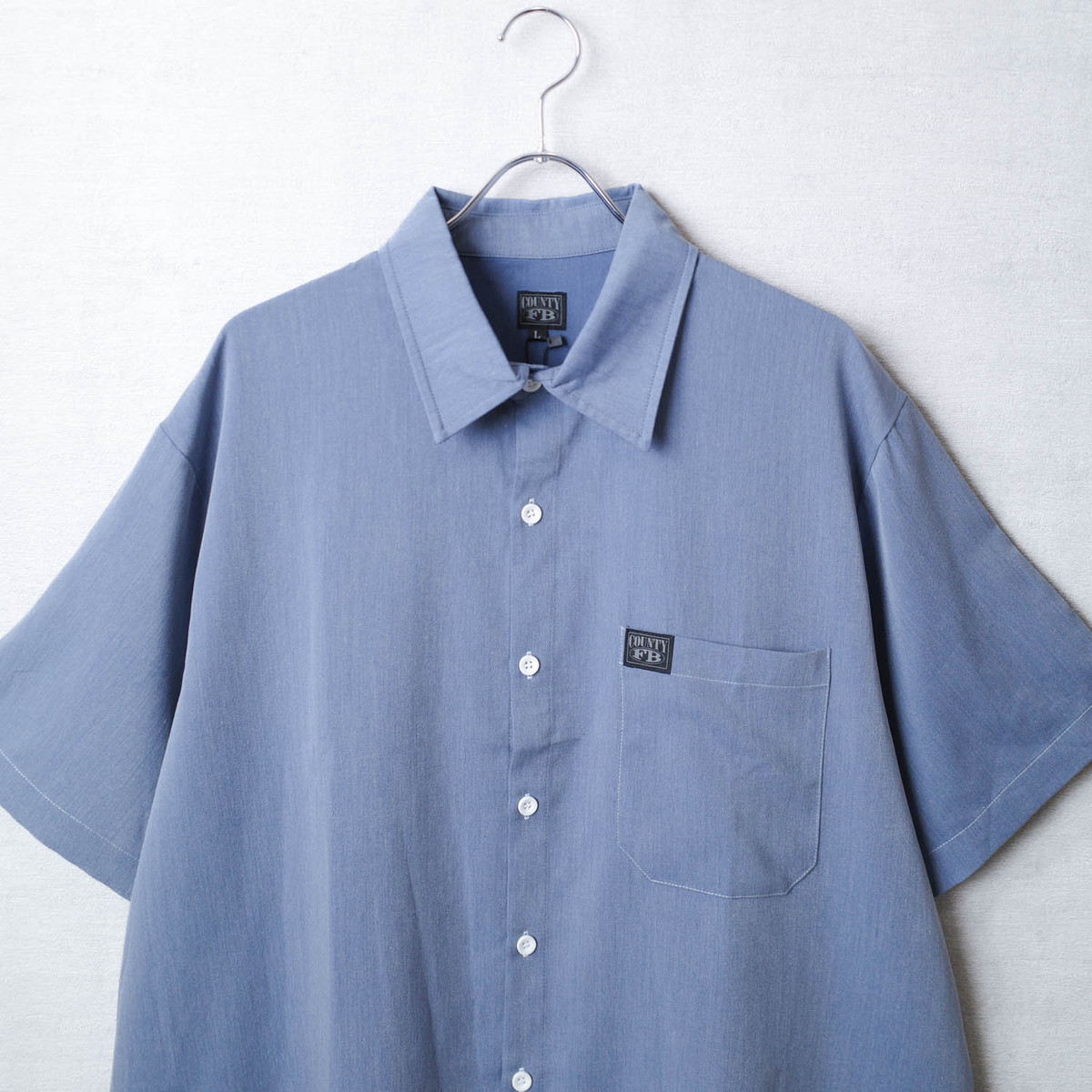 【T12】 FB COUNTY エフビーカウンティ S/S CHAMBRAY SHIRTS ショートスリーブ シャンブレー シャツ |  | 08