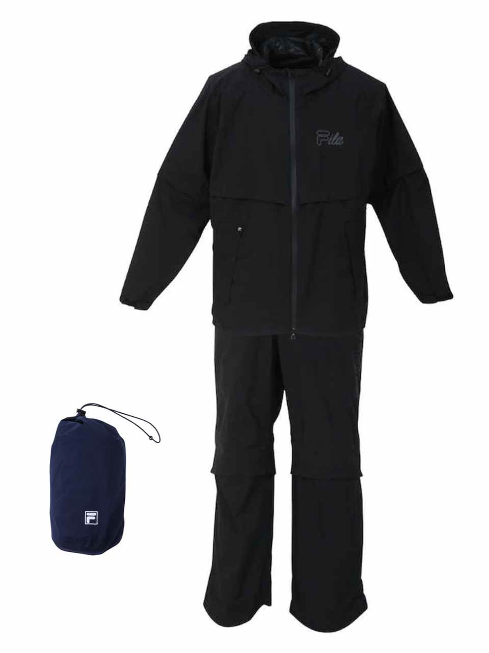 レインウェア 上下 大きいサイズ メンズ 合羽 レインコート FILA GOLF