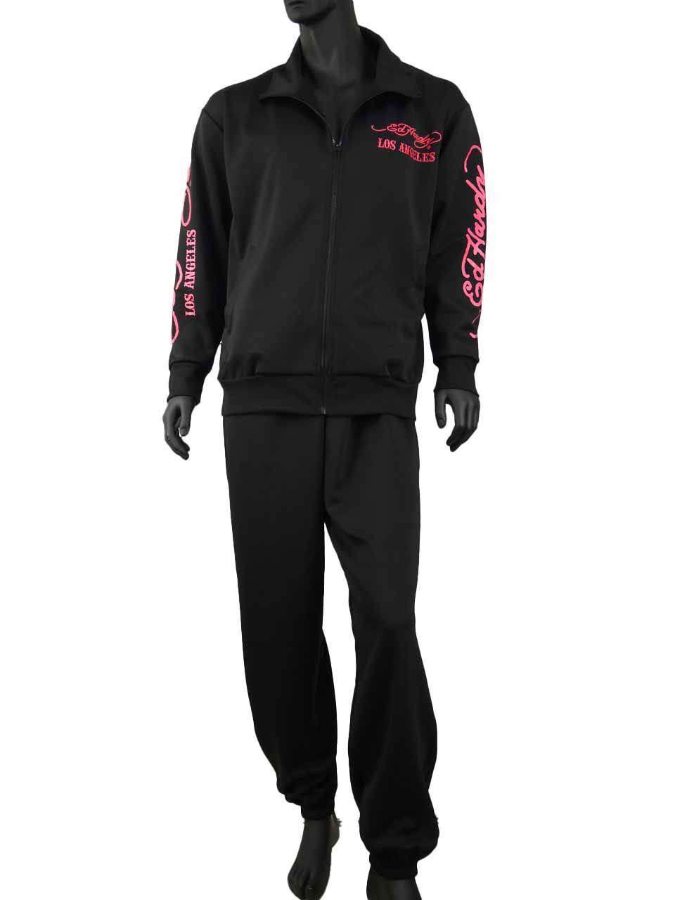 Ed Hardy セットアップM 黒 花柄 スカル ed290-1.jpg