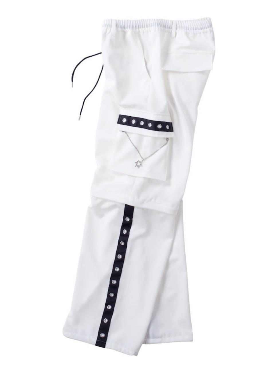 カーゴパンツ 大きいサイズ メンズ 2WAY デザインカーゴ ハーフパンツ お洒落 チェーン ハトメ C060804-06 カーゴパンツ 大きいサイズ メンズ 2WAY デザインカーゴ ハーフパンツ