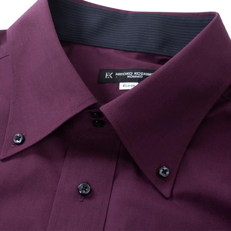 【美品】COMOLI 薄紫 長袖シャツ 胸ポケット付き サイズ２ 10001801_1.jpg