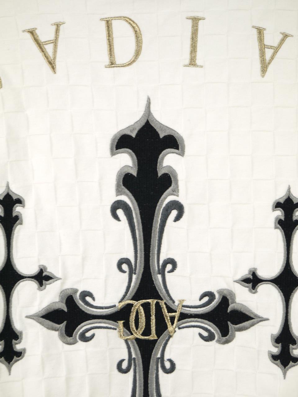 長袖Tシャツ Vネック 大きいサイズ メンズ GLADIATE クロス刺繍 ロンT