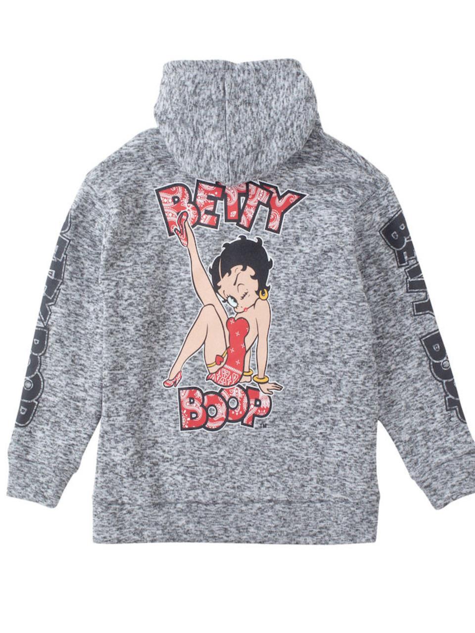フリースパーカー BETTY BOOP 大きいサイズ メンズ ジップパーカ 厚手