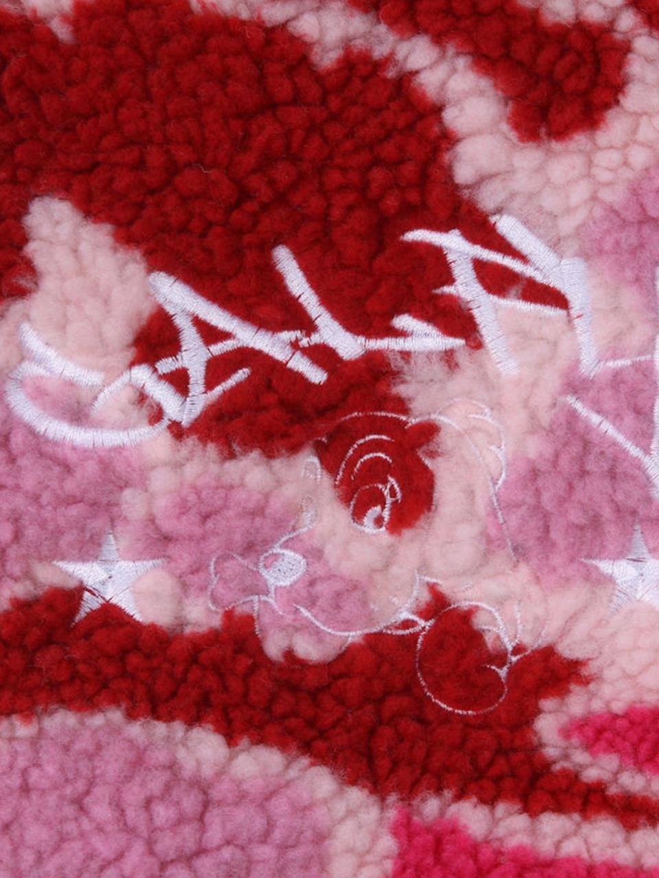 【希少カラー】 ガルフィー ☆ ビッグ刺繍ロゴ ボアパーカー　燃える薔薇. GALFY 燃える薔薇パーカー PURPLE / ロックファッション / バンドT