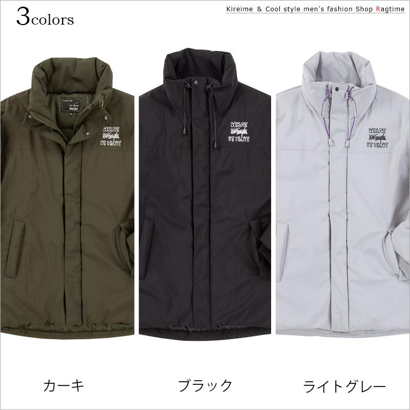 中綿ジャケット メンズ 大きいサイズ 中綿ブルゾン 防風 スタンド