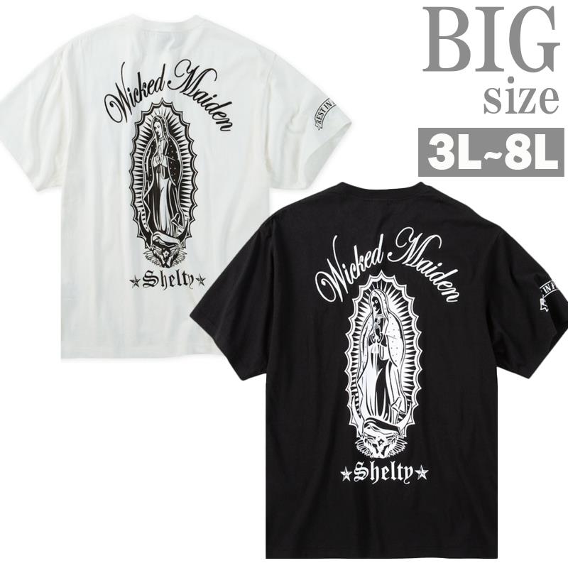 プリントTシャツ マリア像 大きいサイズ メンズ Wicked maiden SHELTY