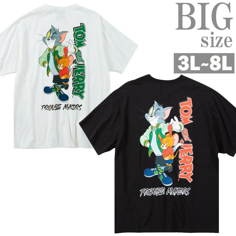 Tシャツ トムとジェリー 大きいサイズ メンズ プリントT 胸ポケット
