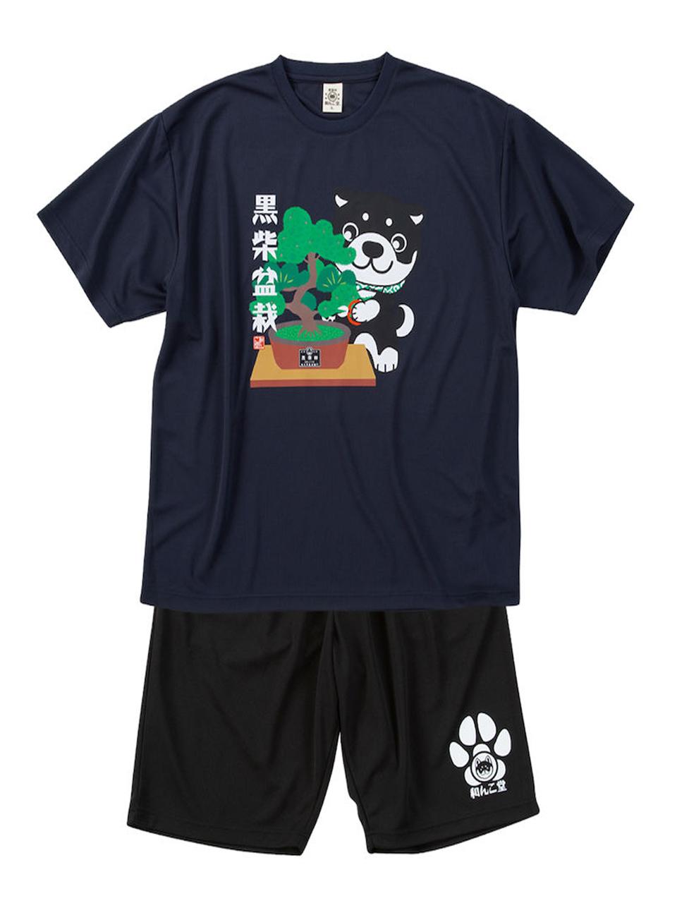 Tシャツ ハーフパンツ 上下 セットアップ 大きいサイズ メンズ 黒柴印