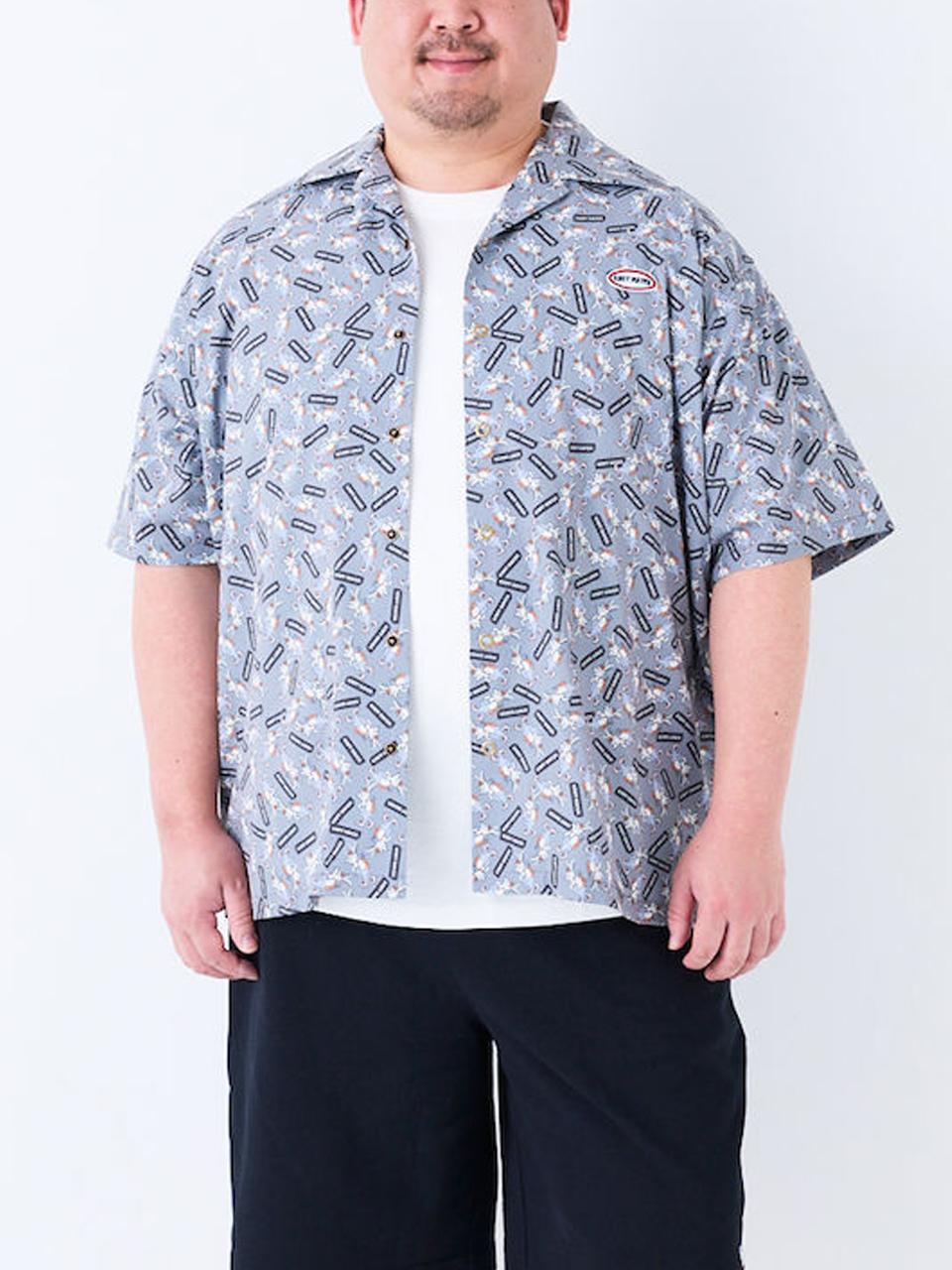 半袖シャツ 総柄 大きいサイズ メンズ クリフメイヤー KRIFF MAYER 開襟 オープンカラー C070325-03 半袖シャツ 総柄 大きいサイズ メンズ クリフメイヤー KRIFF MAYER